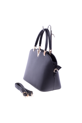 Čierna mini kabelka pre ženy z imitácie kože