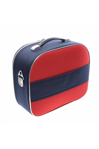 Červeno-modrá taška pripevniteľná ku kufru veľkosť 30x23x14cm