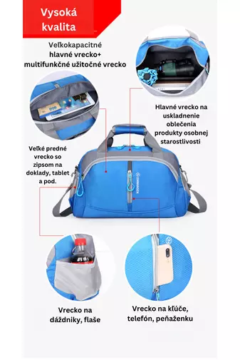 RHINO Tmavoružovo-sivá cestovná taška Ryanair veľkosť (40*24*20cm)