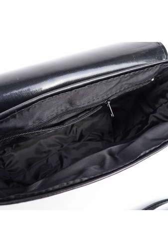 Maxmoda čierno-hnedá dámska malá kabelka z prírodnej kože
