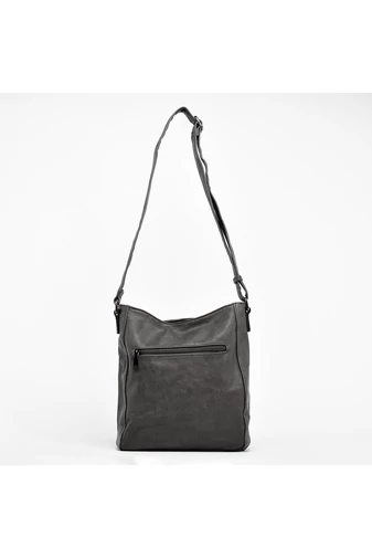Sivá dámska crossbody kabelka z umelej kože