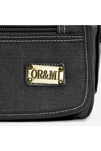 BONLUO Pánska čierna crossbody kabelka s viacerými vreckami