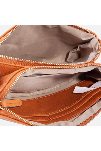 JGL čierna dámska crossbody kabelka dvojkomorová z umelej kože