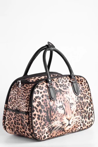 BONLUO veľká cestovná taška so vzorom leopard (47*34*25 cm)