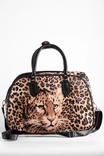 BONLUO veľká cestovná taška so vzorom leopard (47*34*25 cm)
