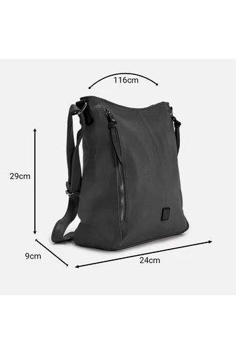 Čierna dámska crossbody kabelka Bonluo z PU kože 29*24*9cm