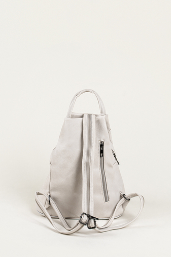 BONLUO béžová dámska taška z umelej kože 2 v 1 - trojuholníková taška aj taška cez rameno