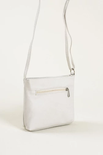 Béžová crossbody kabelka z prírodnej kože