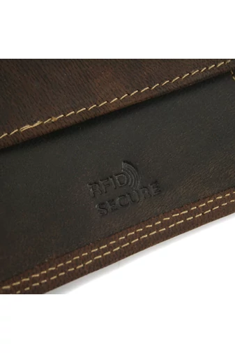 Wild Tiger pánska peňaženka z čiernej pravej kože s RFID štítkom