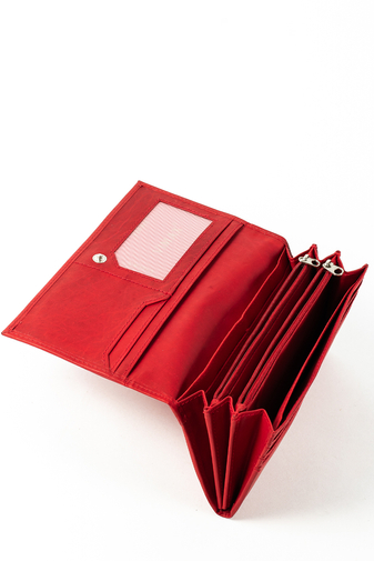 VIMAX červená dámska peňaženka z prírodnej kože
