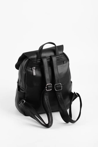 Silvia Rosa Čierny Eco Leather Batoh