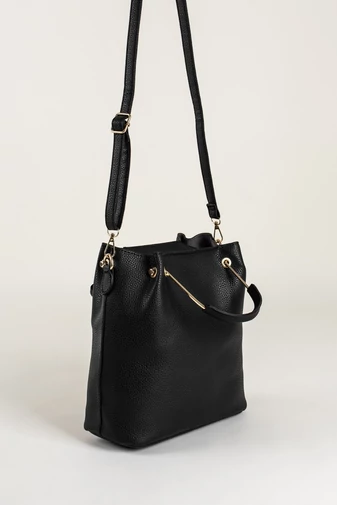 R&J čierna dámska crossbody kabelka z umelej kože