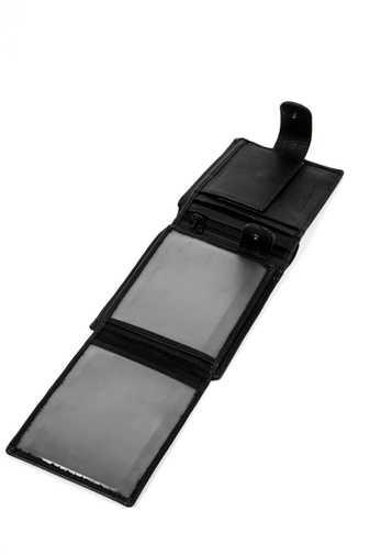 Bellugio Čierna pánska peňaženka z pravej kože s RFID štítkom