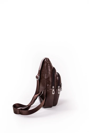 Crossbody kabelka a ruksak Venti z hnedej koženky