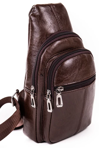 Crossbody kabelka a ruksak Venti z hnedej koženky