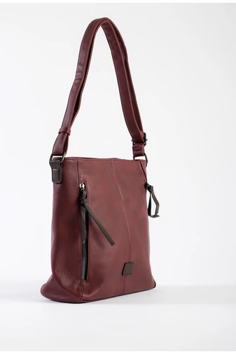 Bordová dámska crossbody kabelka z umelej kože