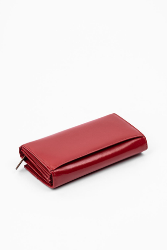 Bellugio tmavo-červená peňaženka z pravej kože, strednej veľkosti