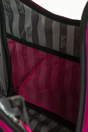 Delune tmavo-ružový ruksak so vzorom Medvedíka, rozmery 37x34x15cm