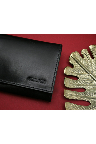 Bellugio Čierna dámska peňaženka z pravej kože (9,5*17,5*3,5)