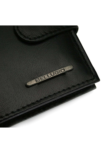 BELLUGIO čierna Pánska peňaženka z pravej kože