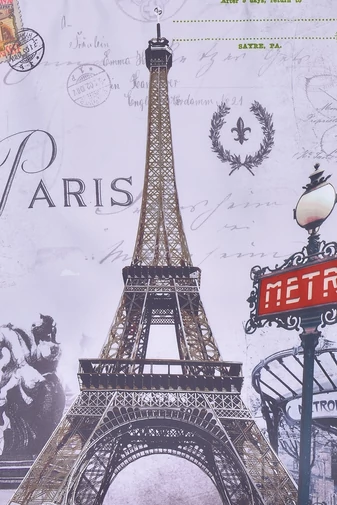 taška s motívom Paríža z polyesteru