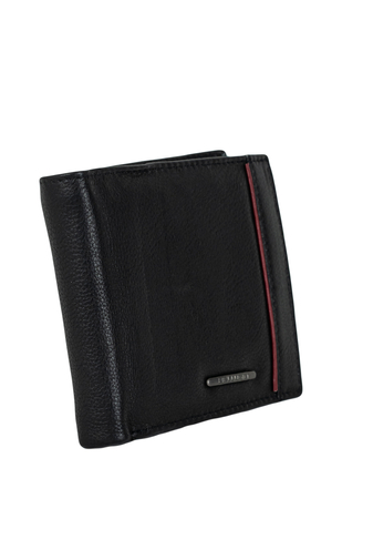 Bellugio Pánska čierna peňaženka z pravej kože s RFID štítkom