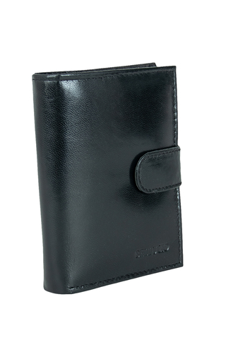 Čierna pánska peňaženka vyrobená z pravej kože