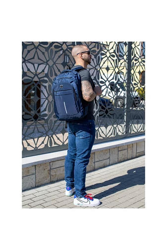 BONLUO modrý batoh s priestorom pre notebook (49*31*20CM)