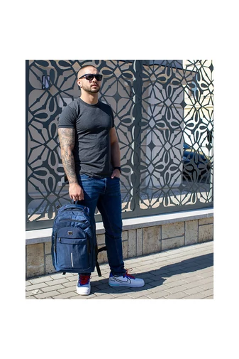 BONLUO modrý batoh s priestorom pre notebook (49*31*20CM)