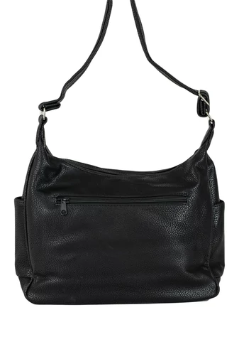 Čierna crossbody kabelka / taška cez rameno z umelej kože