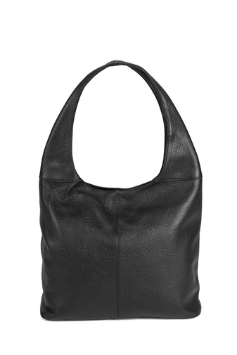 Čierna taška cez rameno z pravej kože vyrobené v Taliansku so širokým popruhom