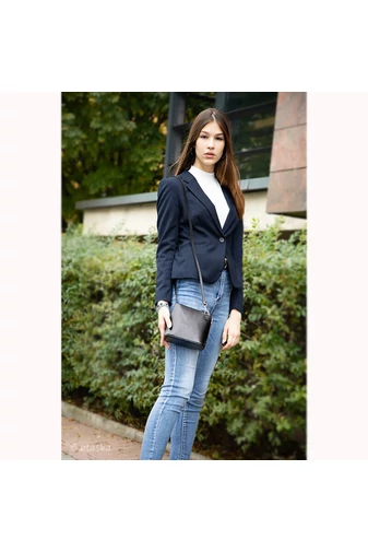 Vera Pelle biela malá crossbody kabelka z prírodnej kože