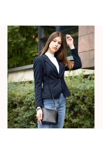Vera Pelle biela malá crossbody kabelka z prírodnej kože