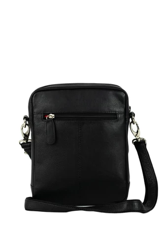 Veľká čierna crossbody kabelka, prémiovej kvality z prírodnej kože