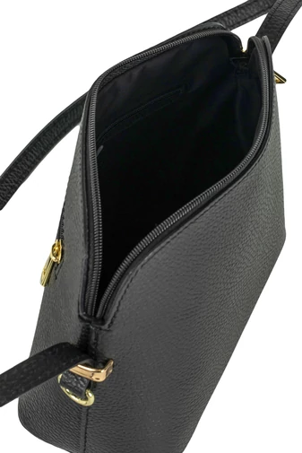 Malá červená crossbody kabelka vyrobená z pravej kože