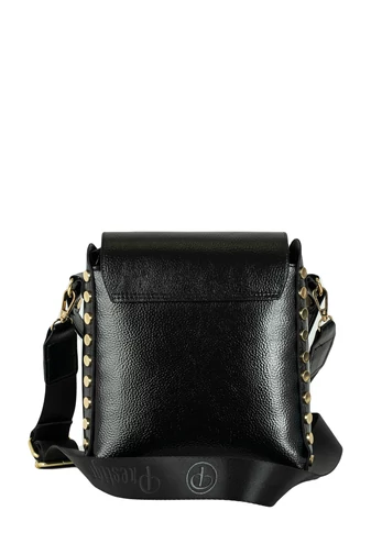 Prestige čierna elegantná crossbody kabelka z ekokože