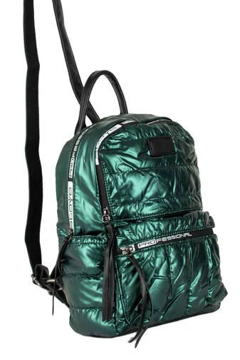 Rucsac Verde Metalizat Pentru Dame Din Material Impermeabil