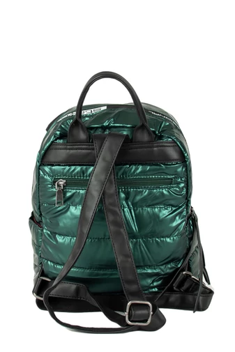 Rucsac Verde Metalizat Pentru Dame Din Material Impermeabil