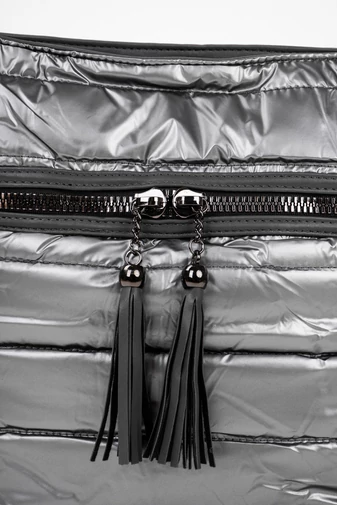 D.D.DAS sivá vodeodolná PVC crossbody taška
