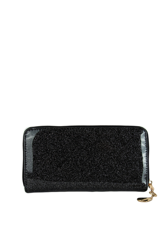 Romina&Co čierna dámska peňaženka s trblietkami, rozmery 20 cm x 10 cm x 3 cm