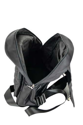 D.D.DAS čierny mini batoh z vodeodolného materiálu s mačacími ušami