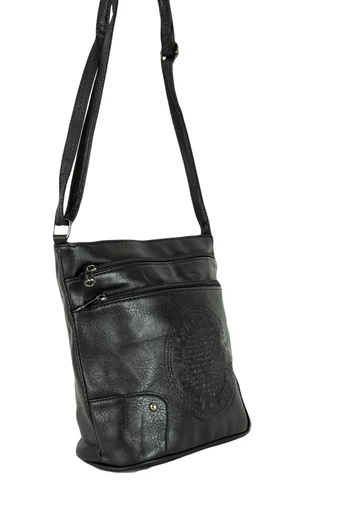 BONLUO čierna crossbody kabelka z umelej kože