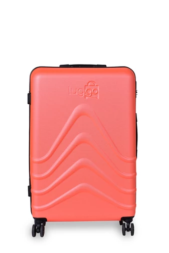 Luggo Sada Plastových Kufrov v, v neonovo oranžovej farbe