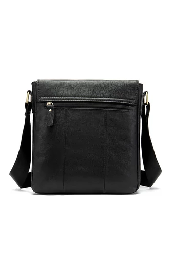 Čierna Pánska crossbody taška z pravej kože Veľkosť (28*22*6 cm) Bonluo