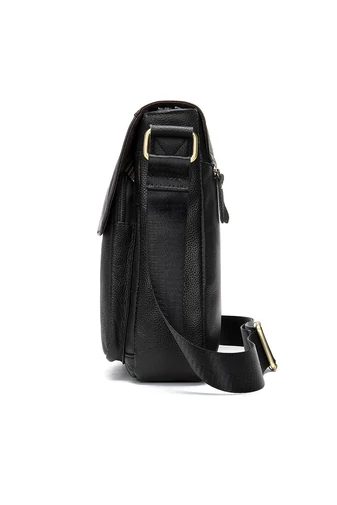 Čierna Pánska crossbody taška z pravej kože Veľkosť (28*22*6 cm) Bonluo