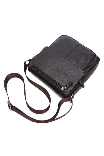 Pánska hnedá crossbody taška z pravej kože Prémiová kvalita Veľkosť (28*22*6cm) Bonluo