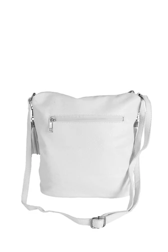 Monica & Co biela crossbody kabelka so strapcami