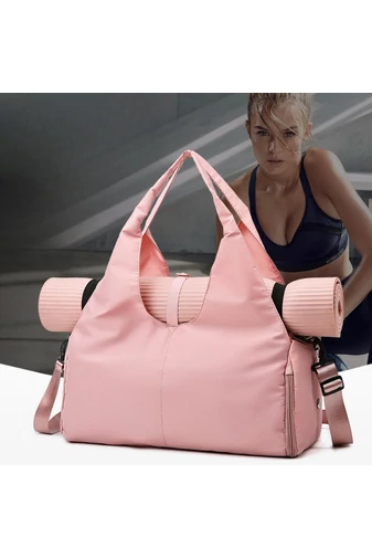 Bonluo Čierna športová taška z nepremokavého materiálu s priestorom na topánky