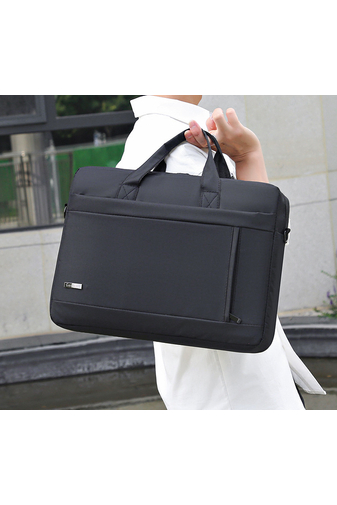 Čierna taška na notebook Bonluo, maximálna veľkosť 14 palcov, vyrobená z vodeodolného materiálu