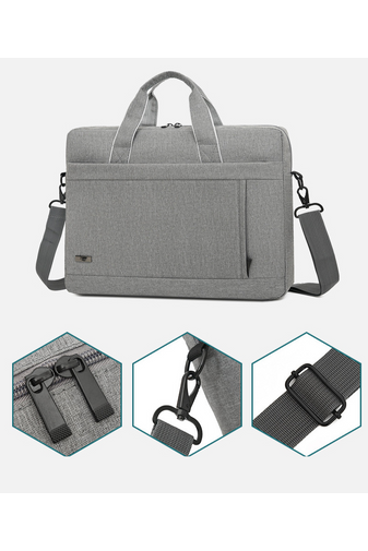 Sivá taška na notebook Bonluo, maximálna veľkosť 14 palcov, vyrobená z vodeodolného materiálu